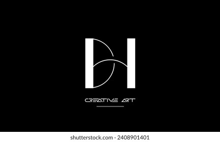 DH, HD, D, H abstract letters logo monogram