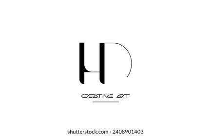 DH, HD, D, H abstract letters logo monogram