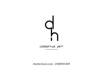 DH, HD, D, H abstract letters logo monogram