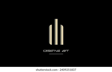 DH, HD, D, H abstract letters logo monogram
