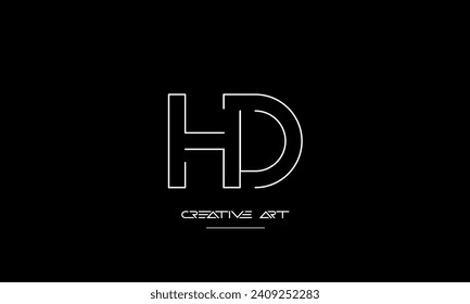 DH, HD, D, H abstract letters logo monogram