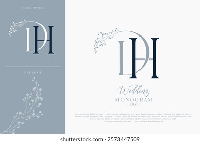 DH HD Initial Wedding Logo Monogram