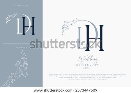 DH HD Initial Wedding Logo Monogram
