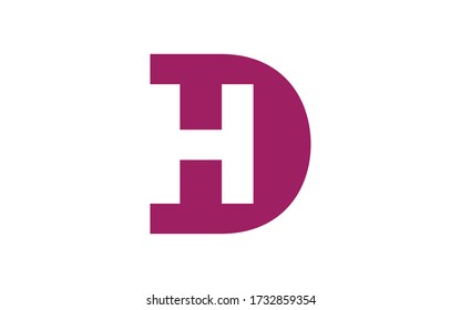 Entwerfen des anfänglichen Logos in DH oder HD-Letter, Vector-Vorlage