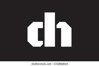 dh or hd Letter Initial Logo Design, Vector Template