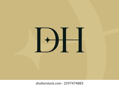 DH or HD letter logo icon design. Classic style luxury initials monogram.