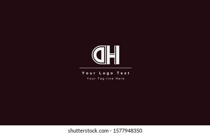 DH or HD letter logo. Unique attractive creative modern initial DH HD D H initial based letter icon logo