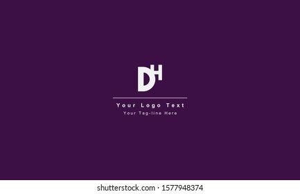 DH or HD letter logo. Unique attractive creative modern initial DH HD D H initial based letter icon logo