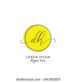 DH Initial beauty monogram logo vector