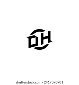 DH initial game logo, banner design for your e-sports or streaming team