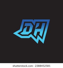 DH initial inspiration logo design esport and gaming clan ideas