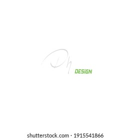 DH Initial Isolated Logo for Identity