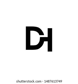 dh initial letter logo vector