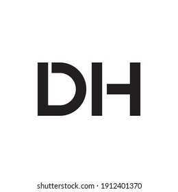 dh initial letter vector logo