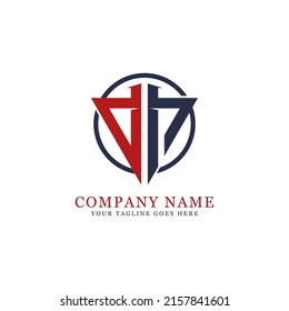 DH initial name logo design vector in the circle, letter name of D and H logo inspiration