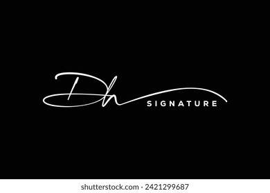 DH initials Handwriting signature logo. DH Hand drawn Calligraphy lettering Vector. DH letter real estate, beauty, photography letter logo design.