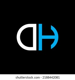 DH letter logo creative design with vector graphic