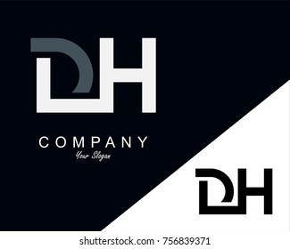 DH Letter Logo Design Template