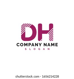 DH Letter Logo Design. DH letter logo Vector Illustration - Vector