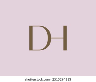 DH letter logo icon design. Classic style luxury initials monogram.