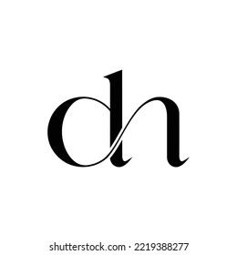 DH or dh letter mark abstract vector logo design - Background text design 