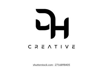 DH Letter Monogram Logo for Modern Creative Brand Identity