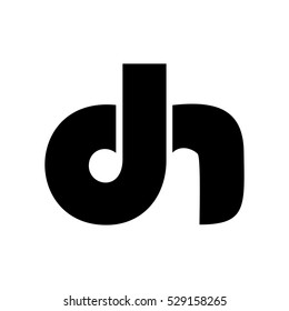 dh letter vector logo