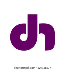 dh letter vector logo
