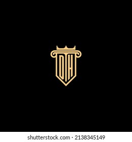 DH line concept logo in high quality professional design that will be best for companies related to real estate