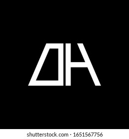 DH logo abstract monogram isolated on black background