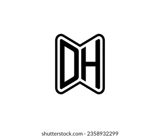 DH logo design vector template
