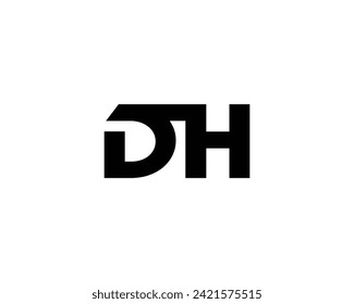 DH logo design vector template
