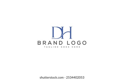 DH logo design vector template design for brand