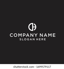 DH logo icon design vector