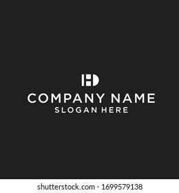 Icono del logotipo DH vectorial