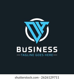 DH Monogram. Modern Initials DH Letter Logo Design with Blue and White Circle. DH Icon for Business Branding and Professional Identity