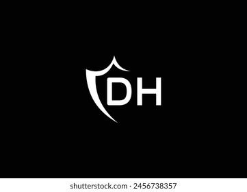 DH  shield logo design and company logo