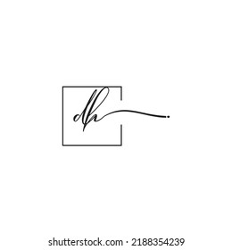 DH siganture logo concept in high quality professional design that will print well across any print media