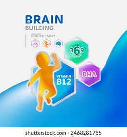 DHA, Omega 3 vitamins for Brain Building product for kids 