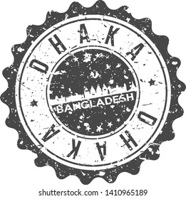 Dhaka Bangladesh. City Skyline. Silhouette City. Design Vector. Famous Monuments.