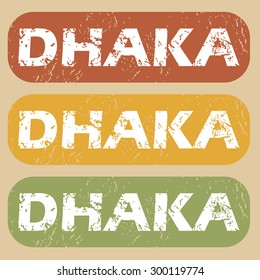 Dhaka on colored background