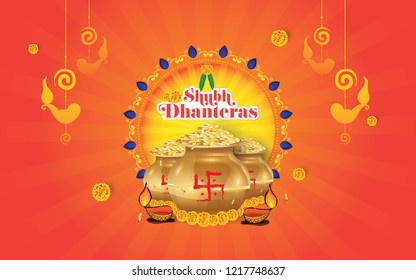 Dhanteras Festival Background Template Design