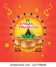 Dhanteras Festival Background Template Design