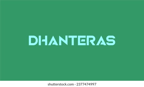 Dhanteras Vector Artwork - Text Style Artwork
