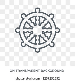 Dharma icon. Trendy flat vector Dharma icon on transparent background from india collection. High quality filled Dharma symbol use for web and mobile