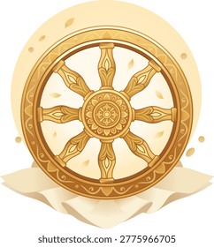 Dharma Wheel Buddhist Dharmachakra Design