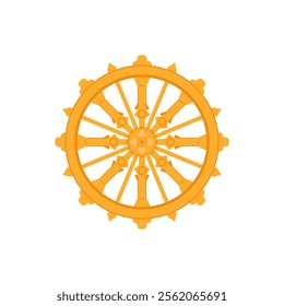 Dharma Wheel, Diwali, Hindu, Indian Symbol Illustration