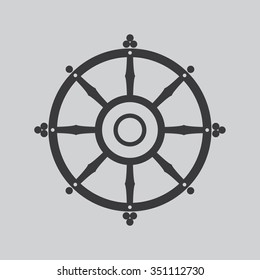 Dharma Wheel Fortune Spirituality Buddhism Stock Vector (Royalty Free ...