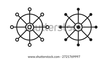 Dharmachakra icon for your website design, logo, app, UI. EPS10