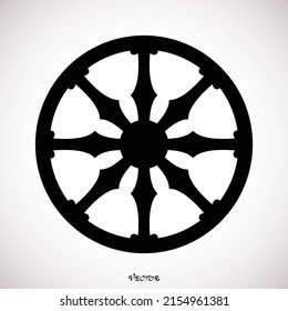 Dharmachakra Wheel Of Dharma - A Symbol Of Buddhism And Hinduism